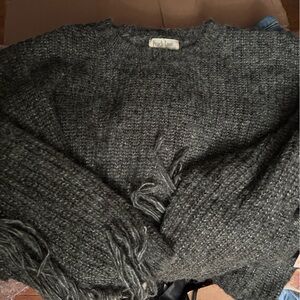 Peach love Dark Gray Knit Sweater